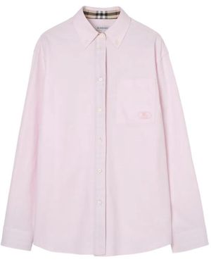 Burberry Chemise Oxford En Coton Décontracté - Pink