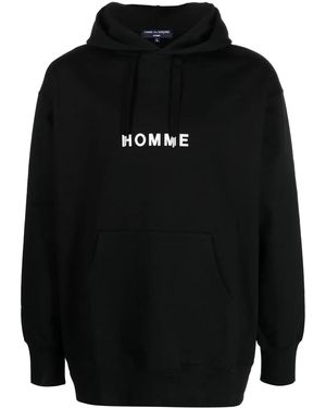 Comme des Garçons Logo-Print Hoodie - Black