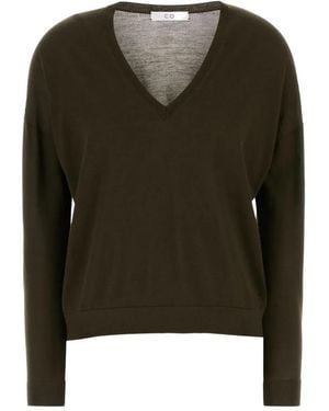 Co. Kaschmirpullover Mit V-Ausschnitt - Grün