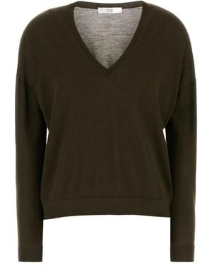 Co. Kaschmirpullover mit V-Ausschnitt - Grün