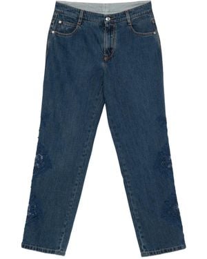 Ermanno Scervino Jeans Mit Spitzenverzierung - Blau