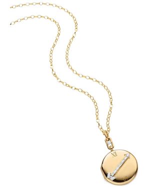 Monica Rich Kosann Diamond Arrow Locket Necklace - Metallic