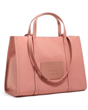 Bimba Y Lola Bolso de hombro grande con parche del logo - Rosa