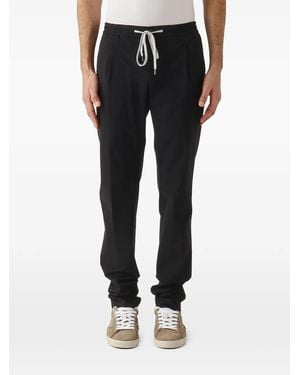 PT Torino Drawstring Pleated Trousers - Black