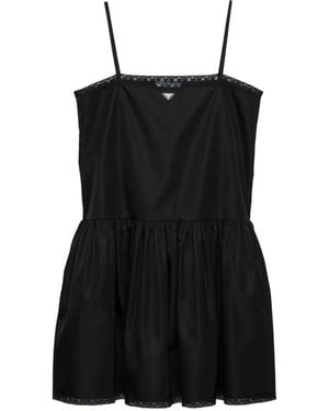 Prada Re-nylon Mini Dress in Black | Lyst