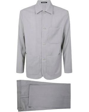 Emporio Armani Camisa de lana virgen - Gris