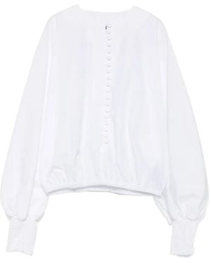 Balmain Balloon-Sleeve Blouse - White