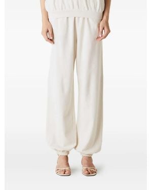 ÉTERNE Vinny Cotton Track Trousers - Natural