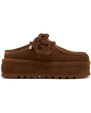 Naked Wolfe Blizzard Platform Mules - Brown