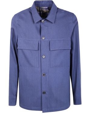 Paul Smith Wool Shirt Jacket - Blue