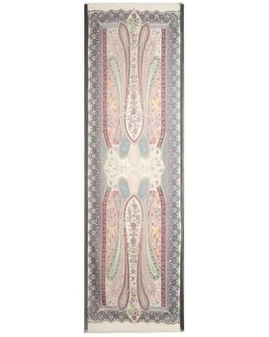 Etro Schal Mit Print - Grau
