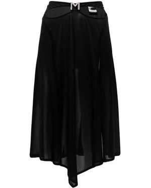 Mugler M Cut-Out Midi Skirt - Black