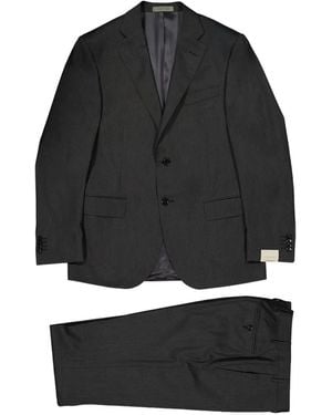 Corneliani Melange Virgin Wool Suit - Black