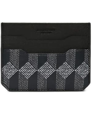 AU DEPART Geometric-pattern Card Holder - Black