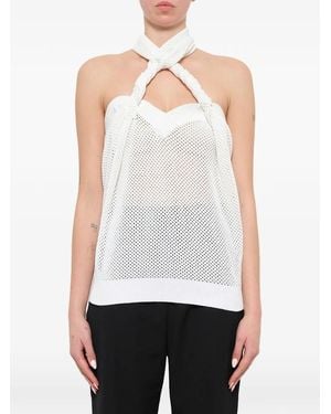 Givenchy Podium L42 Twisted Knitted Top - White