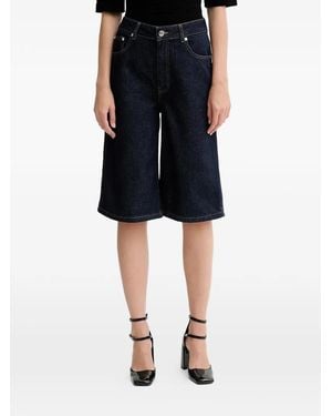 Gestuz Logo-Patch Shorts - Black