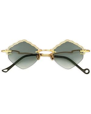 Eyepetizer Seine Scalloped-Edges Sunglasses - Green