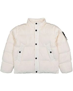 Stone Island 4100109 Crinkle Reps Ny Down Jacket - White