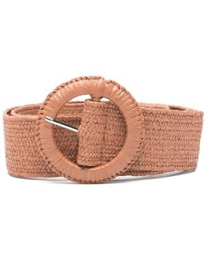 Becksöndergaard Zia Woven Round-Buckle Belt - Pink
