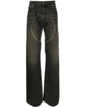 Off-White c/o Virgil Abloh Ausgeblichene Wheel Over Jeans - Schwarz