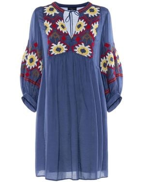 Nenette Besticktes Kleid - Blau