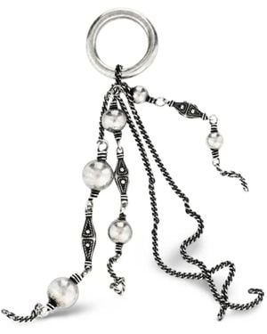 Ann Demeulemeester Biny Beaded Charm Ring - White