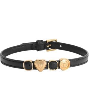 Dolce & Gabbana Choker Aus Leder - Schwarz