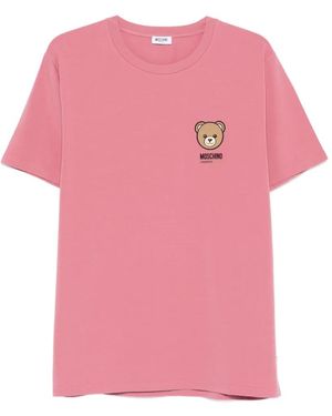 Moschino Teddy Bear Patch T-Shirt - Pink