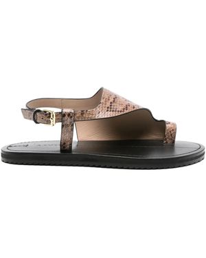 A.Emery Milne Flat Sandals - Brown