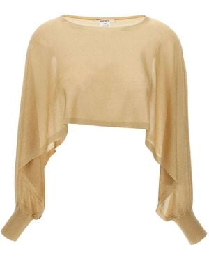 Kangra Cropped Knitted Top - White