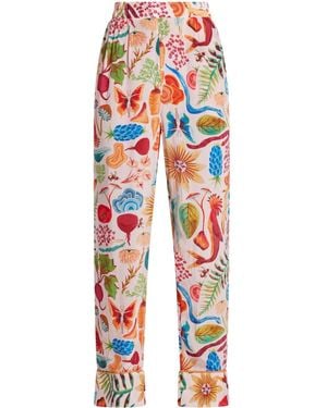 FARM Rio Bright Farm Straight-Leg Pants - White