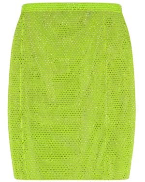 Santa Brands Crystal-Embellished Mini Skirt - Green