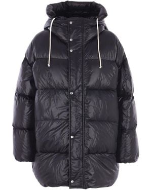Jil Sander Hooded Button-Up Jacket - Black
