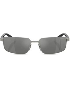 Prada Linea Rossa Rectangle-Frame Sunglasses - Gray