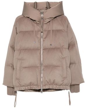 DUNO Quilted Hooded Jacket - Natural