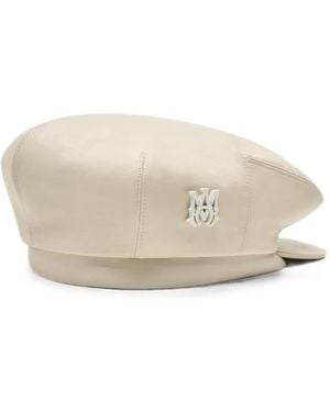 Amiri Vegan-Leather Driver Hat - Natural