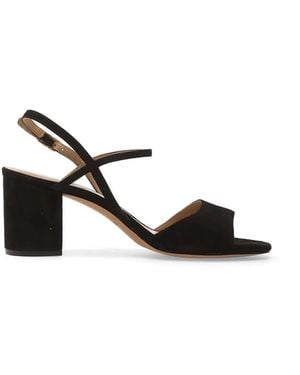 Geox Virnilisa Block-Heel Suede Sandals - Black