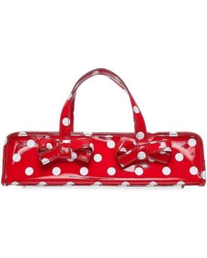 Comme des Garçons Polka-Dot Bow-Detail Tote Bag - Red