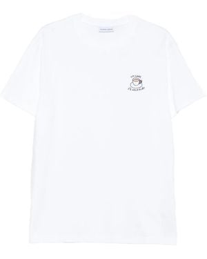 Maison Labiche Café Popincourt T-Shirt Met Borduurwerk - Wit