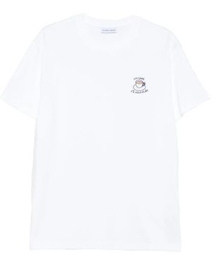 Maison Labiche Camiseta Café Popincourt bordada - Blanco