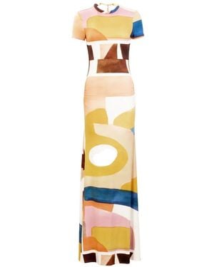 Silvia Tcherassi Ikia printed maxi dress - Blanco