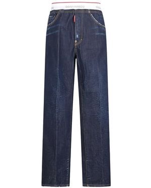 DSquared² Dark Aviator Relax Trousers - Blue