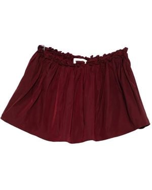 ShuShu/Tong Ruffle-Detail Pleated Mini Dress - Red