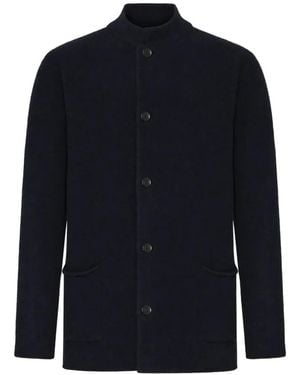 Roberto Collina Jacke Mit Knopfleiste - Blau