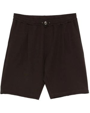 KIRED Drawstring pleated shorts - Schwarz
