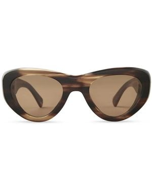 Mr. Leight Reveler S Oval-Frame Sunglasses - Brown