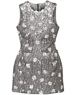 Marc Jacobs Robe Longue À Ornements - Gris