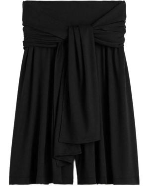 TOTEME Pantalones Cortos Con Cintura Lazada - Negro