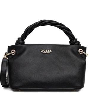 Guess ツイストハンドル ショルダーバッグ - ブラック