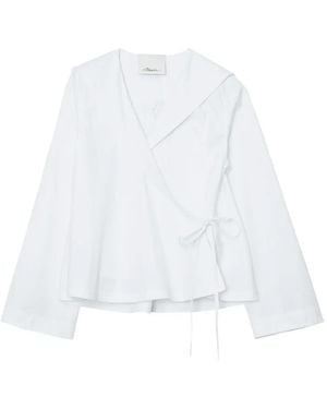 3.1 Phillip Lim Collar Tie Blouse - White